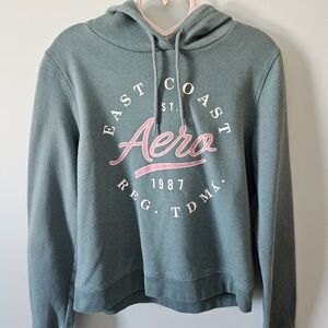 Aeropostale Teal Hoodie Sweater